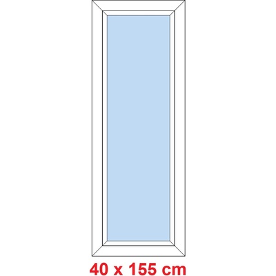 Soft Plastové okno 40x155 cm FIX neotevíravé Bílá