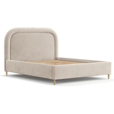 Maison de Reve Бежово тапицирано двойно легло с място за съхранение с включена подматрачна рамка 180x200 cm Mija - Maison de Rêve (MIJA180_MDR_P0_DV04_M0_NF_T0_L26)