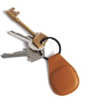 Mujjo Висококачествен ключодържател от естествена кожа за Apple AirTag - Mujjo Canopy AirTag Keychain (кафяв) (MUJJO-KY-001-TAN)