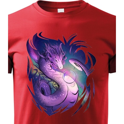 dětské tričko Magický drak červená