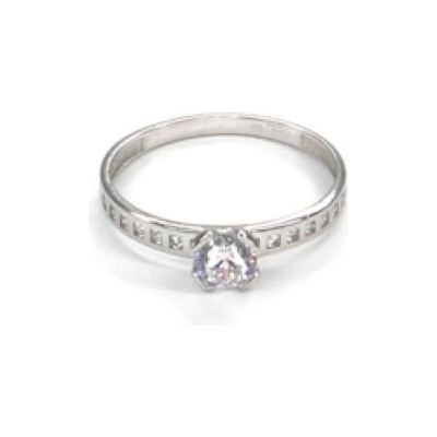 Pattic Prsten z bílého zlata se zirkony GU642801W