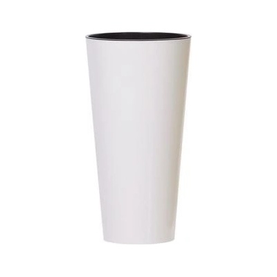 Prosperplast Kvetináč s vložkou TUBUS Slim Shine 250x476 mm, biely