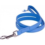 COLLAR Плоска кожена каишка 122см, 9мм - синя