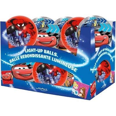 Svietiaca lopta 10 cm DISNEY PIXAR CARS 3 a MARVEL SPIDER‑MAN