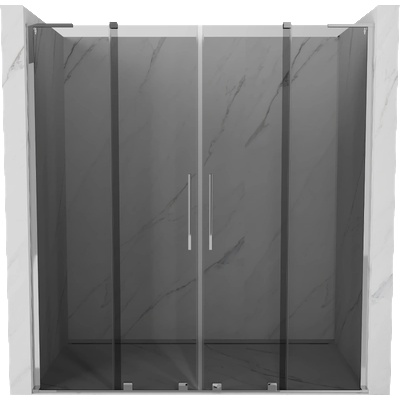 Mexen Velar L Duo плъзгащи се душ врати 200 см, графит, хром - 871-200-003-42-01 (871-200-003-42-01)
