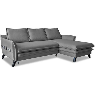 Miuform Сив разтегателен диван ъгъл, десен ъгъл Charming Charlie - Miuform (Charming Charlie 2QL-LCBKR lin18)