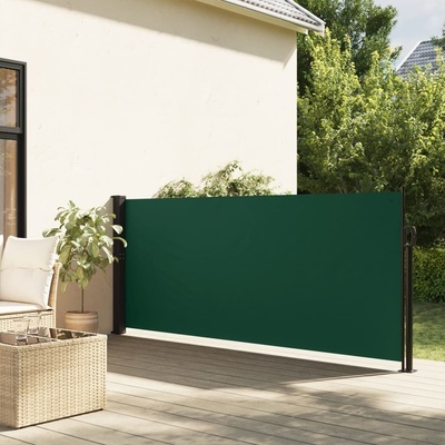 vidaXL Zatahovací boční markýza 120 x 600 cm Tmavě zelená