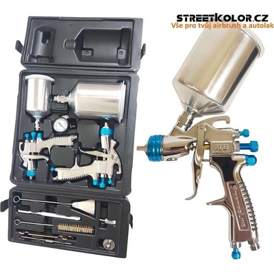 DeVilbiss SLG-620 1,3 mm + DeVilbiss SLG 1,0 mm kartáčky manometr 1,8 mm tryska