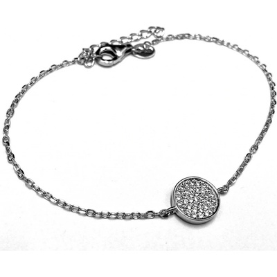 Zlatnictví Zlatíčko stříbrný náramek zirkonové kolečko PNS0140
