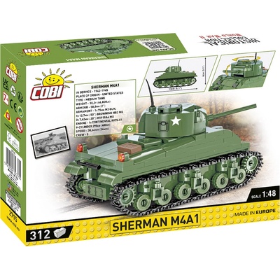 COBI 2715 World War II Americký tank Sherman M4A1 – Zboží Dáma