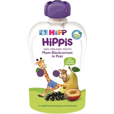 HiPP Био Плодова закуска слива, касис и круша 100 гр. - 6+ месеца