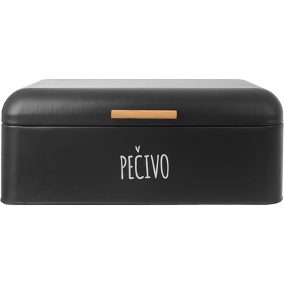 Orion Plechový box na pečivo BLACK, 42 x 24 x 16,5 cm – Zboží Dáma