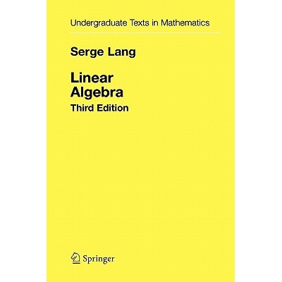 Linear Algebra Lang SergePaperback