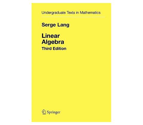Linear Algebra Lang SergePaperback