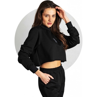 Lalavoom mikina Crop Crewneck Black