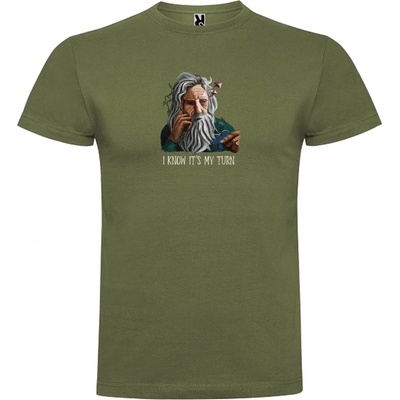 TLAMA games T-shirt I know it's my turn Vojenská zelená