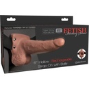 Fetish Fantasy 6" Hollow Rechargeable Strap-On with Balls