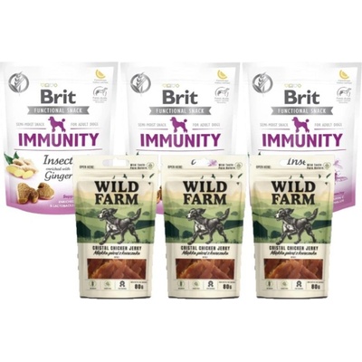 WILD FARM Brit care dog functional snack immunity insect 3 x 150 g