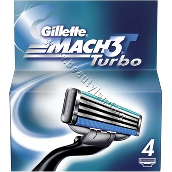 Gillette Ножчета Gillette Mach 3 Turbo, 4-Pack, p/n GI-1301321 - Резервни ножчета за самобръсначка (GI-1301321)
