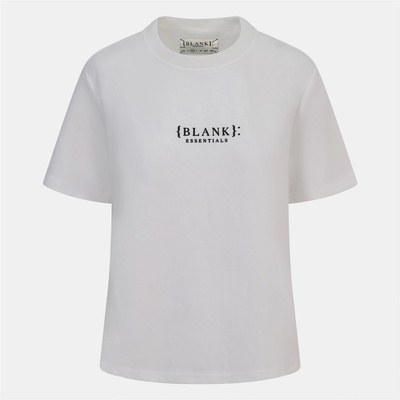 Blank Essentials Дамска тениска Blank Essentials Blank E Core Puff Print T-Shirt Ladies - Off White
