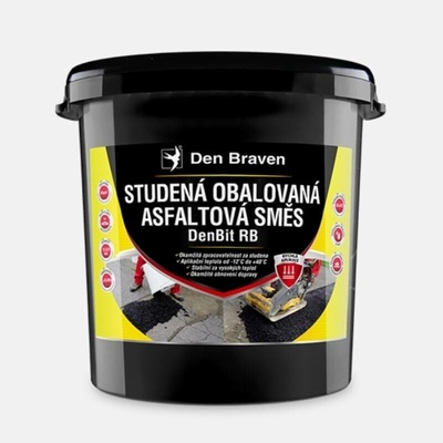 DEN BRAVEN Směs asfaltová studená, obalovaná, DenBit, RB, 25kg Balení: 25 kg, Typ obalu: kbelík