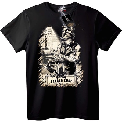 NOONEBRAND Тениска Винтидж Бръснарница - S, Black