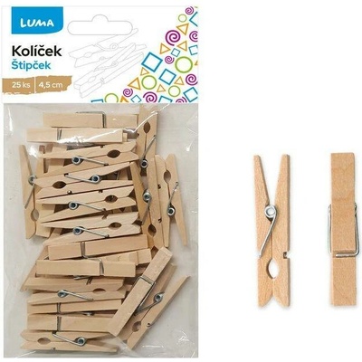 Kolíček LUMA 4,5 cm natur - 25 ks – Sleviste.cz