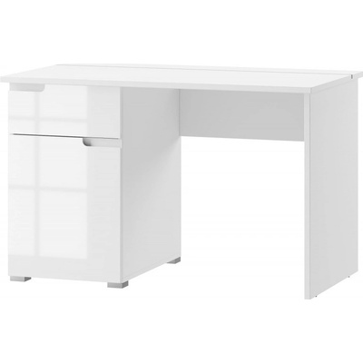 Szynaka Psací stůl Selene 120 cm bílý lesk/mat