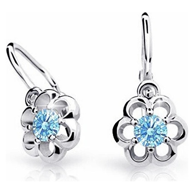 Cutie Jewellery detské náušnice z bieleho zlata C1947-10-X-2 svetlo modrá