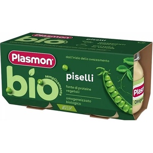 PLASMON Био зеленчуково пюре Plasmon - Грах, 6 м+, 2 х 80 g (1446) - ozone