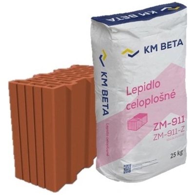 Cihla pálená broušená Profiblok 1/2 300 Brus 125 × 300 × 249 mm KM BETA s lepidlem celoplošně 1 paleta 1 paleta