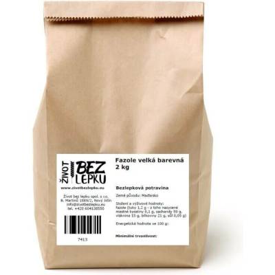Život bez lepku Fazole velká barevná 2 kg