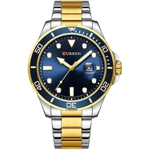 Curren Мъжки часовник Curren Perlative, Неръждаема стомана, Златист / Син (CURREN-8388-GOLD-BLUE) Часовници