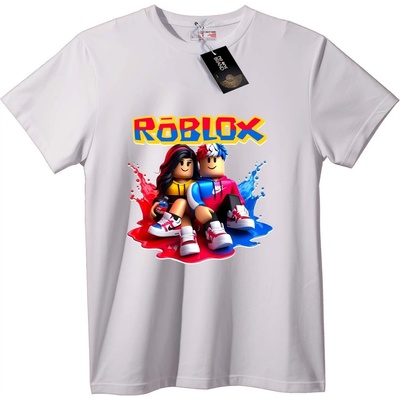 NOONEBRAND Тениска Roblox Приятели - L, Black