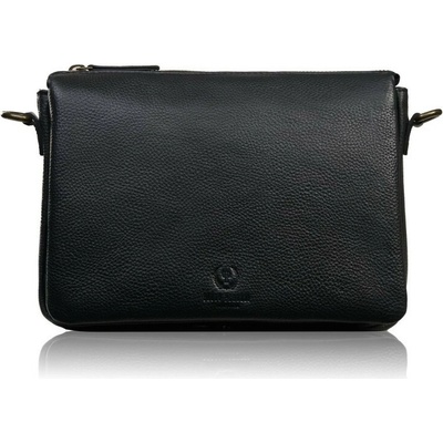 Paolo Peruzzi Černá dámská kožená crossbody kabelka Dilnoza