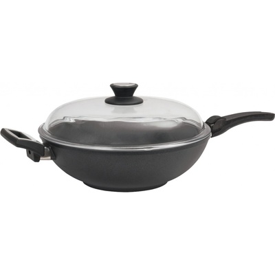 SKK Profesionální titanová pánev wok Titanium Durit Indukce odnímatelná ručka 32 cm
