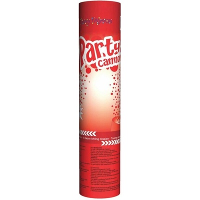 Párty konfety vystřelovací 20 cm červené