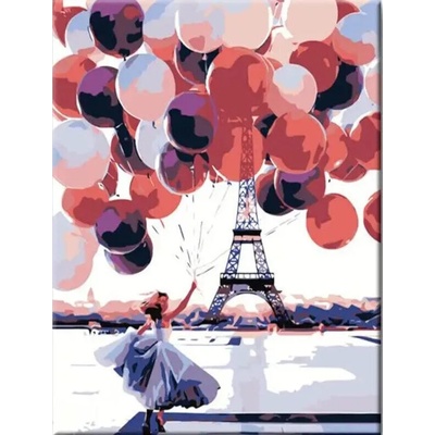 Zuty Мозайка Жена с много балони в Айфеловата кула
