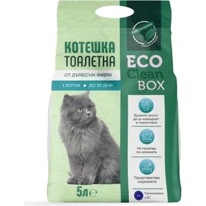Eco Clean Box - котешка постелка от дървесни фибри /на пелети/