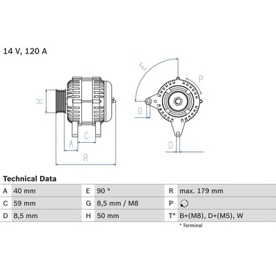Alternátor BOSCH 0 986 038 950