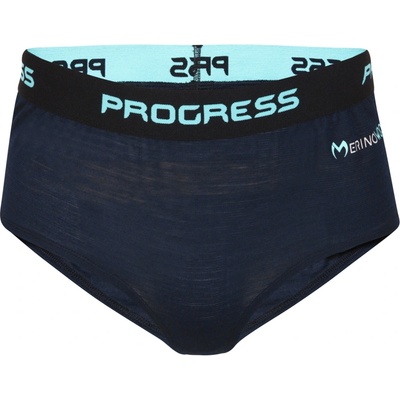 PROGRESS Dámske merino nohavičky MA KLHZ 125 Čierna Tyrkysová