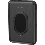 4smarts Външна батерия/power bank/ 4smarts VoltHub UltiMag Kick, 5000mAh, черна, 5V/2.1A/18W, 1x USB-C, 1x USB-A, Qi безжично зареждане, MagSafe (456357 / 56215)