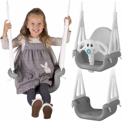 Ricokids Swing Elephant 3in1 šedá a biela
