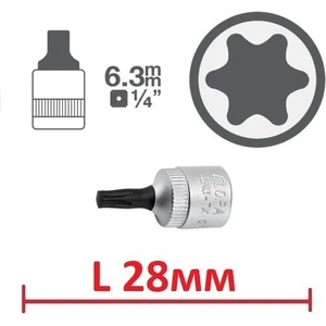 ELORA Къс torx l28мм на вложка 1/4" - от 6.00лв ; elora