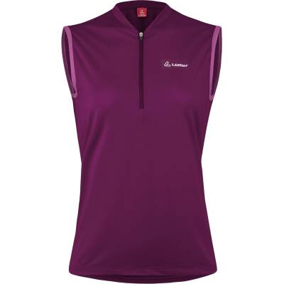 Löffler Дамски потник за колоездене Löffler Women's Bike Sleeveless Shirt Half-Zip Plain Cycling singlet - Bordeaux - размер 36 (EU) (156-2422-0411)