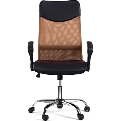 Директорски стол Monti HB, дамаска, екокожа и меш, черна седалка, кафява об (4010140275)