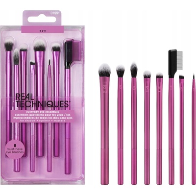 Real Techniques Everyday Eye Essentials 1 ks sada kosmetický štětec RT 307 1 ks + kosmetický štětec RT 310 1 ks + kosmetický štětec RT 304 1 ks + kosmetický štětec RT 313 1 ks + kosmetický štětec RT 3