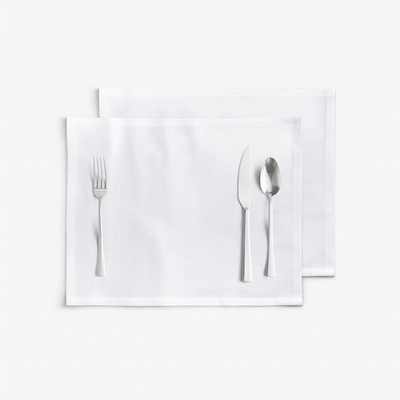 Goldea prostírání na stůl 100% bavlněný kepr bílé 2ks 30x40cm
