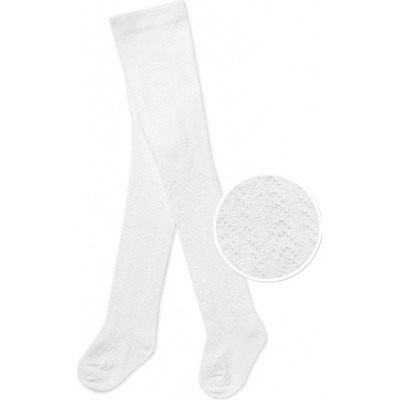 detské bavlnené pančuchy so vzorom biele