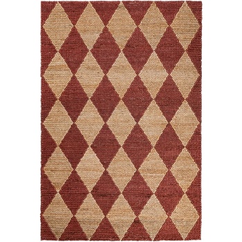 Flair Rugs Теракотен ръчно изработен килим със смес от юта 120x170 cm Effie Diamond - Flair Rugs (503119380201)